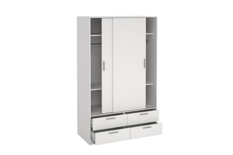 Tetsu Garderobe 121x200 cm - Hvid - Opbevaring - Tøjopbevaring - Garderobeskabe