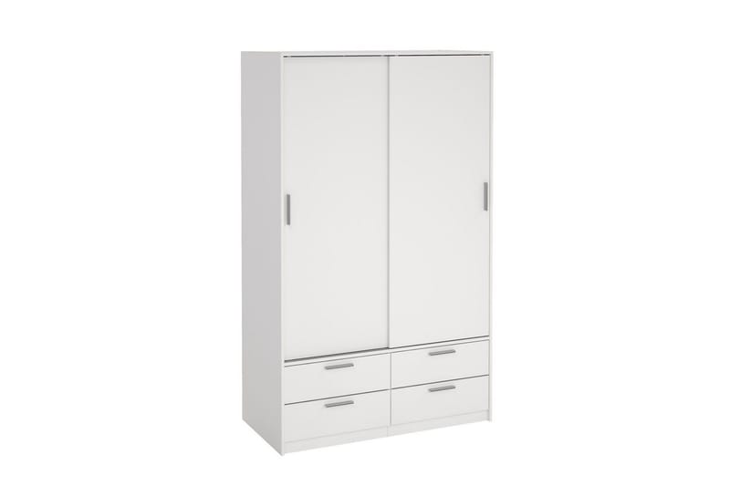 Tetsu Garderobe 121x200 cm - Hvid - Opbevaring - Tøjopbevaring - Garderobeskabe