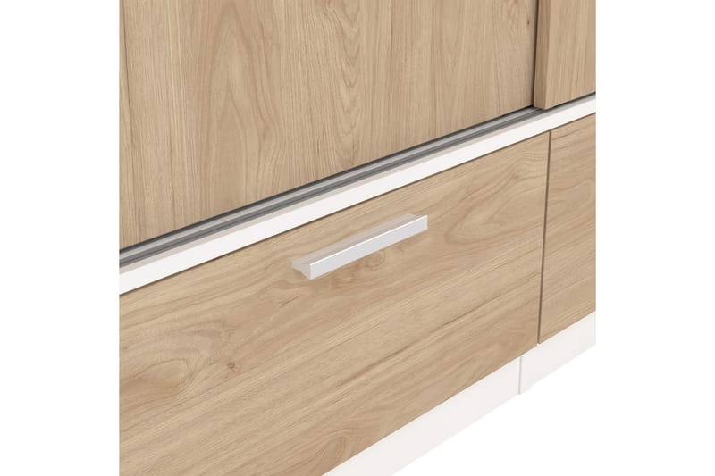 Tetsu Garderobe 121x200 cm - Hvid/Natur - Opbevaring - Tøjopbevaring - Garderobeskabe