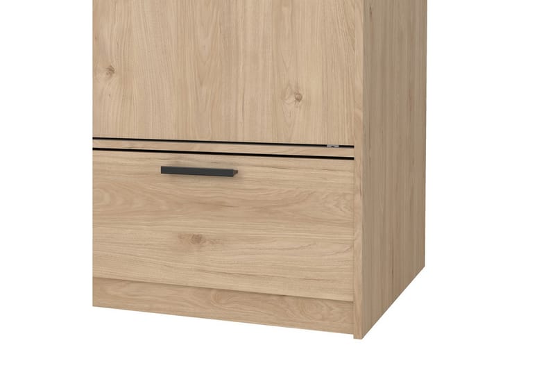 Tetsu Garderobe 121x200 cm - Natur - Opbevaring - Tøjopbevaring - Garderobeskabe