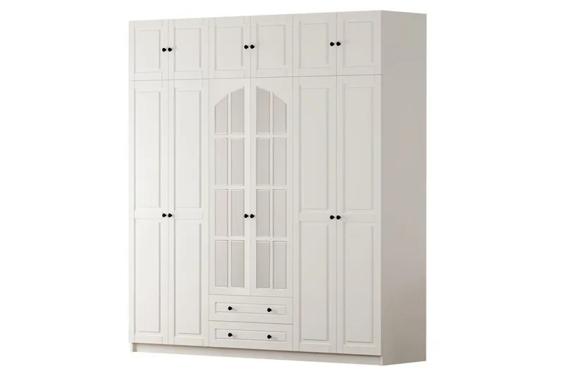 Teynor Garderobesskåp 210x210 cm, Mat Hvid