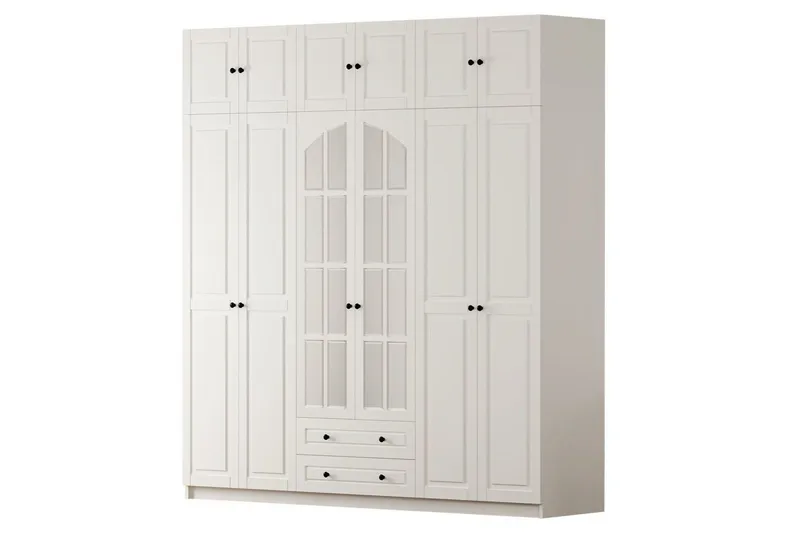 Teynor Garderobesskåp 210x240 cm, Mat Hvid