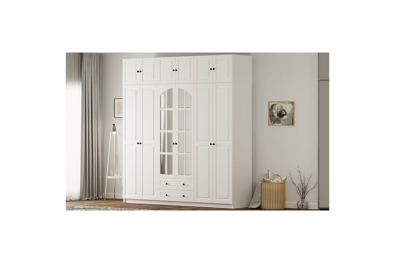 Teynor Garderobesskåp 210x240 cm - Mat Hvid - Opbevaring - Tøjopbevaring - Garderobeskabe - Garderobeskab & klædeskab