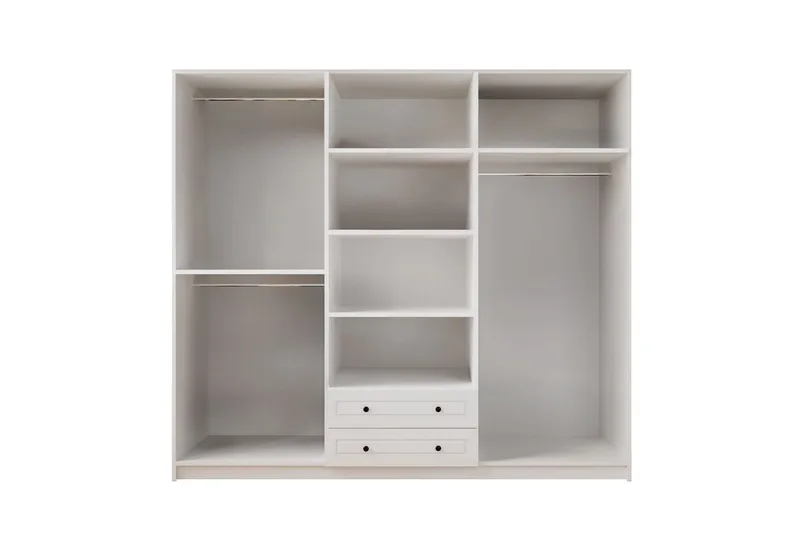 Teynor Garderobesskåp 210x240 cm - Mat Hvid - Opbevaring - Tøjopbevaring - Garderobeskabe - Garderobeskab & klædeskab