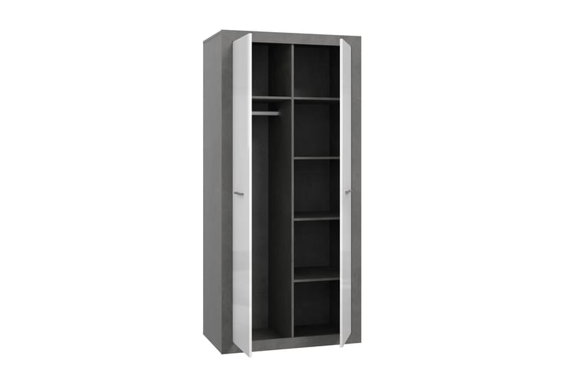 Tolovgrad Garderobe 54x92 cm - Grå/Hvid - Opbevaring - Tøjopbevaring - Garderobeskabe