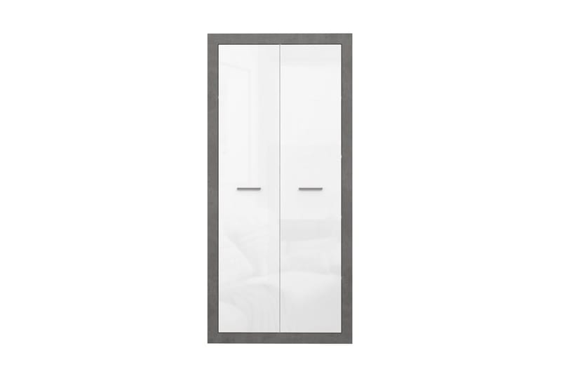Tolovgrad Garderobe 54x92 cm - Grå/Hvid - Opbevaring - Tøjopbevaring - Garderobeskabe