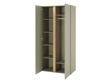 Travic Garderobeskab 90 cm i Træ - Beige - Opbevaring - Tøjopbevaring - Garderobeskabe