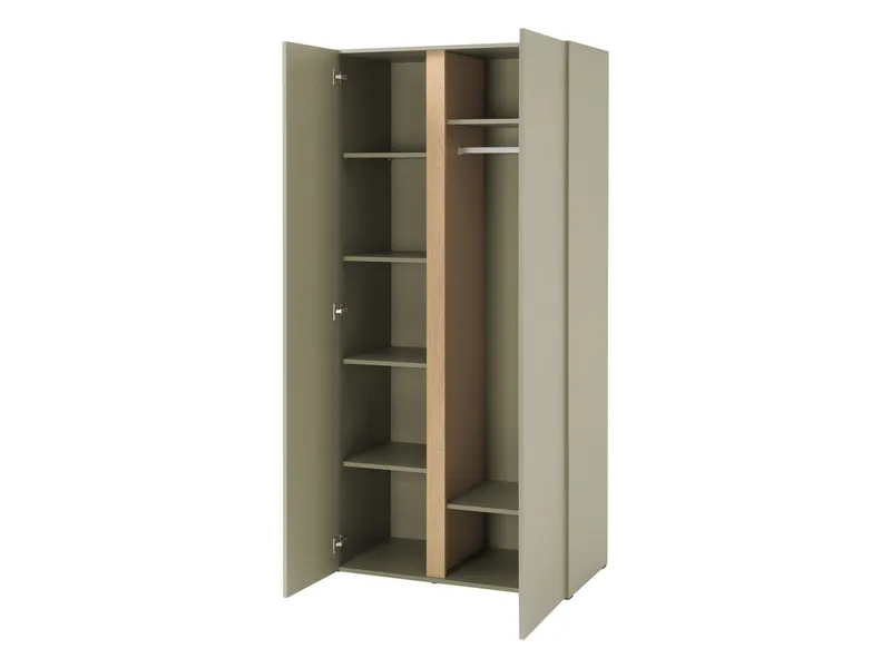 Travic Garderobeskab 90 cm i Træ - Beige - Opbevaring - Tøjopbevaring - Garderobeskabe