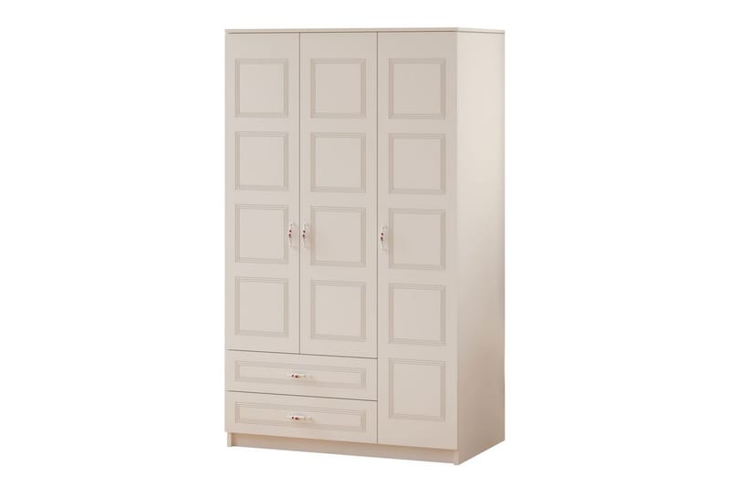 Travric Garderobe 105x180 cm, Mat Hvid