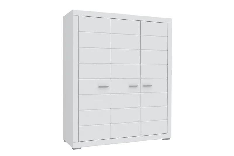 Uzayr garderobe 166x198 cm, Hvid