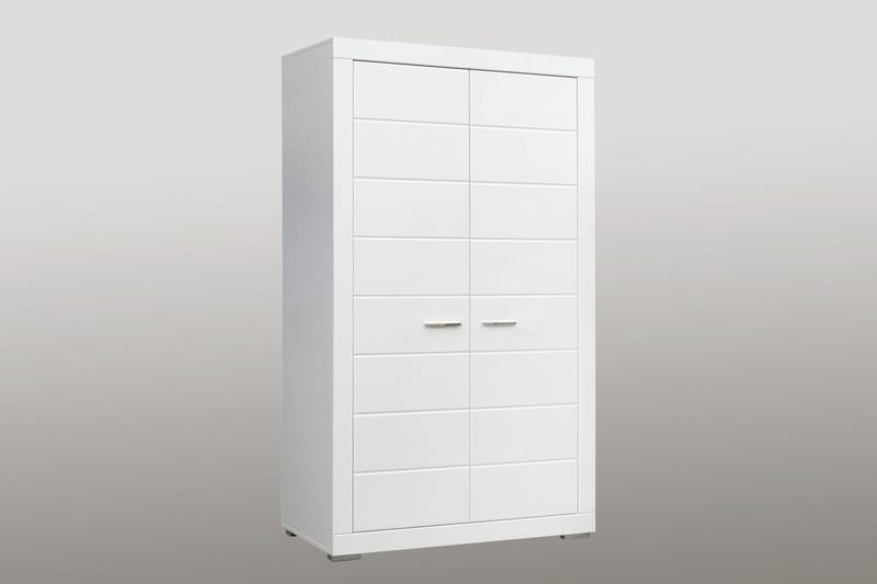Uzayr Garderobeskab 116x198 cm i Træ - Hvid - Opbevaring - Tøjopbevaring - Garderobeskabe