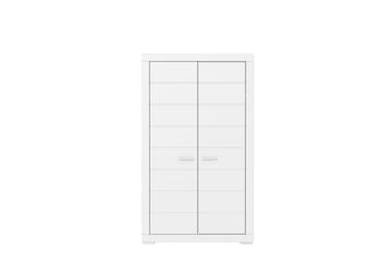 Uzayr Garderobeskab 116x198 cm i Træ - Hvid - Opbevaring - Tøjopbevaring - Garderobeskabe