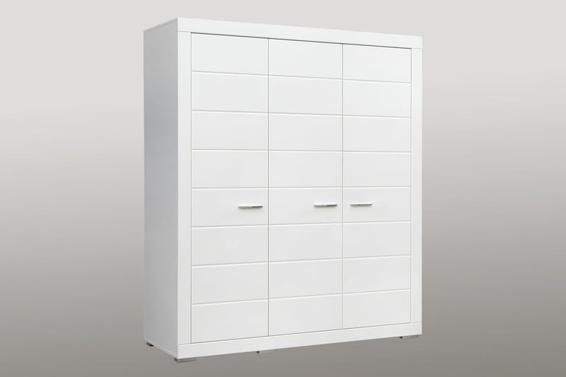 Uzayr Garderobeskab 166x198 cm i Træ - Hvid - Opbevaring - Tøjopbevaring - Garderobeskabe