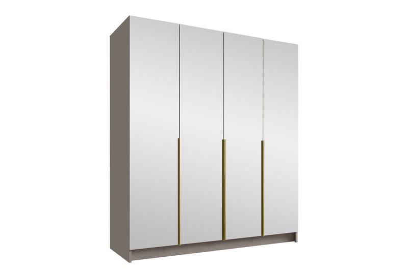 Vadstena Garderob med Spejl 200 cm, Kashmir/Guld