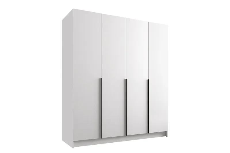 Vadstena Garderobe 200 cm, Hvid/Sort