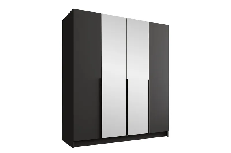 Vadstena Garderobe med Spejl 200 cm, Sort