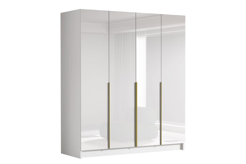 Vadstena Garderobeskab 200x215 cm - Hvid - Opbevaring - Tøjopbevaring - Garderobeskabe