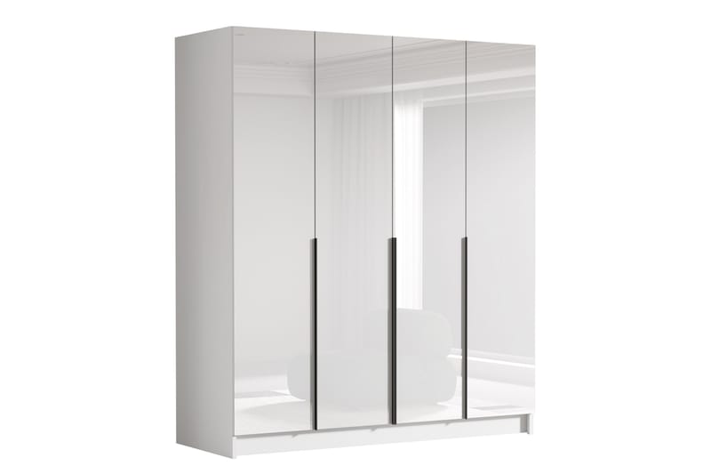 Vadstena Garderobeskab 200x215 cm - Hvid - Opbevaring - Tøjopbevaring - Garderobeskabe