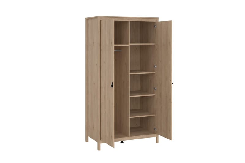 Vallvidera Garderobe 102x199 cm - Lysebrun - Opbevaring - Tøjopbevaring - Garderobeskabe