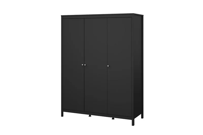 Vallvidera Garderobe 150x199 cm - Sort - Opbevaring - Tøjopbevaring - Garderobeskabe