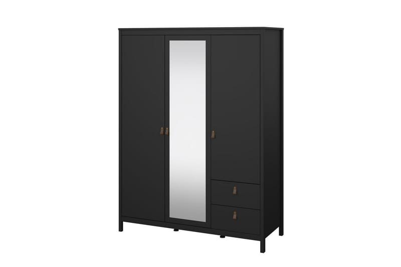 Vallvidera Garderobe 150x199 cm - Sort - Opbevaring - Tøjopbevaring - Garderobeskabe