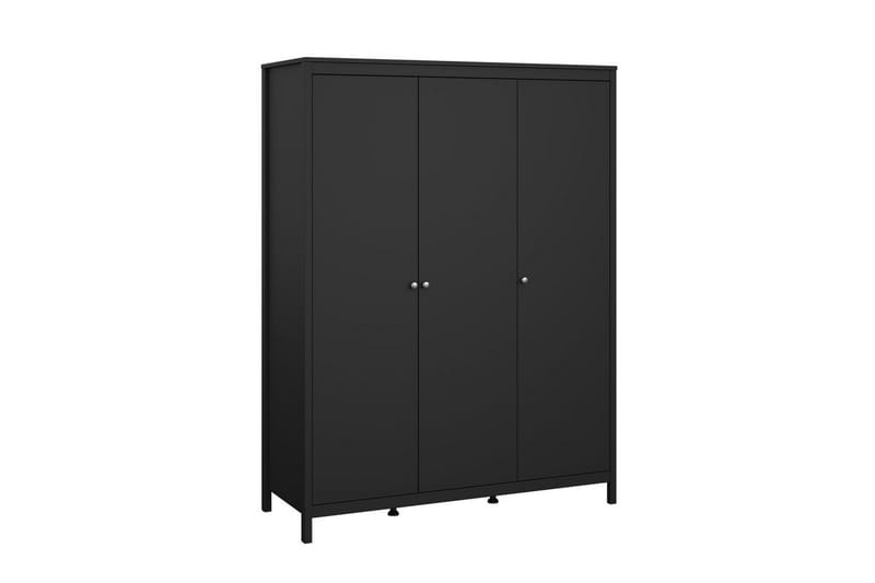 Vallvidera Garderobe 150x199 cm - Sort - Opbevaring - Tøjopbevaring - Garderobeskabe