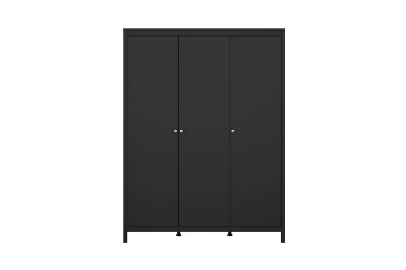 Vallvidera Garderobe 150x199 cm - Sort - Opbevaring - Tøjopbevaring - Garderobeskabe