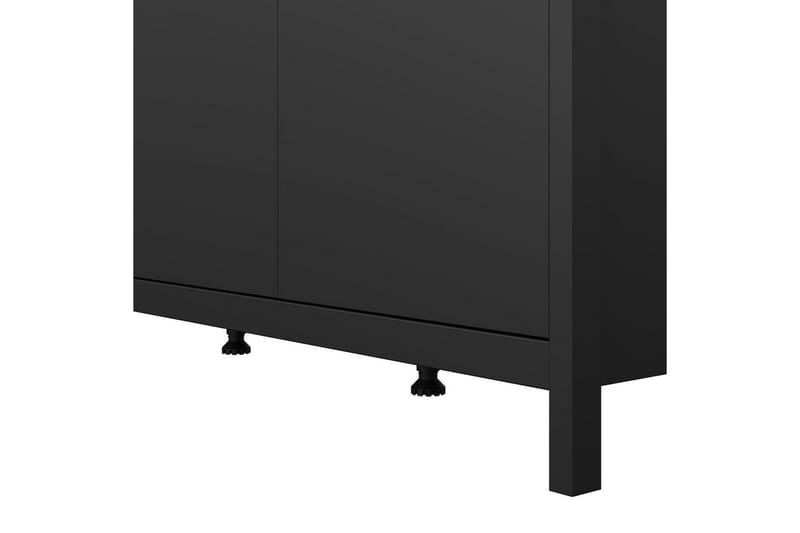 Vallvidera Garderobe 150x199 cm - Sort - Opbevaring - Tøjopbevaring - Garderobeskabe