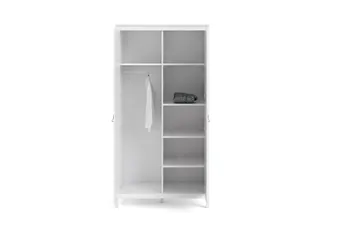 Vallvidera Garderobe 58x102 cm - Hvid/Natur - Opbevaring - Tøjopbevaring - Garderobeskabe