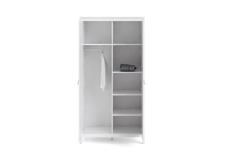 Vallvidera Garderobe 58x102 cm - Hvid/Natur - Opbevaring - Tøjopbevaring - Garderobeskabe
