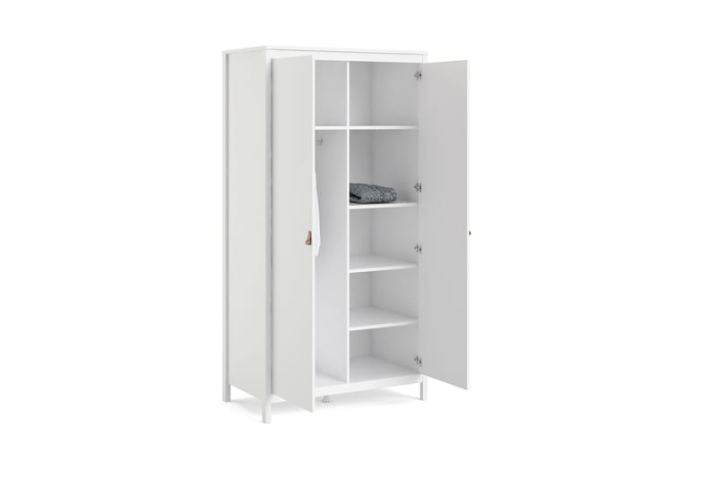 Vallvidera Garderobe 58x102 cm - Hvid/Natur - Opbevaring - Tøjopbevaring - Garderobeskabe