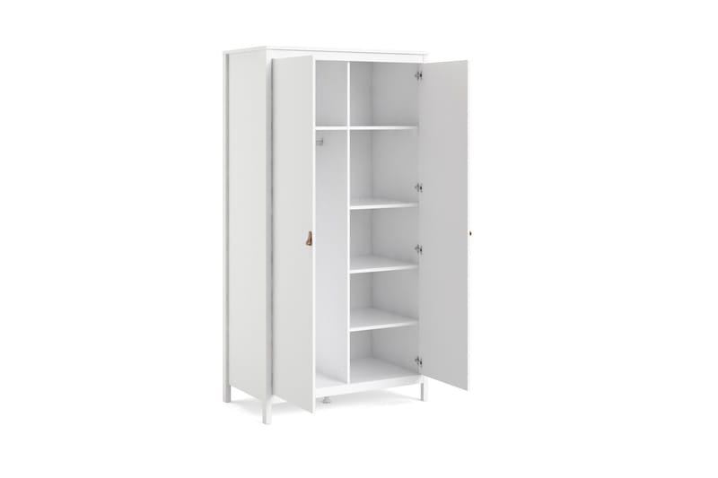 Vallvidera Garderobe 58x102 cm - Hvid/Natur - Opbevaring - Tøjopbevaring - Garderobeskabe