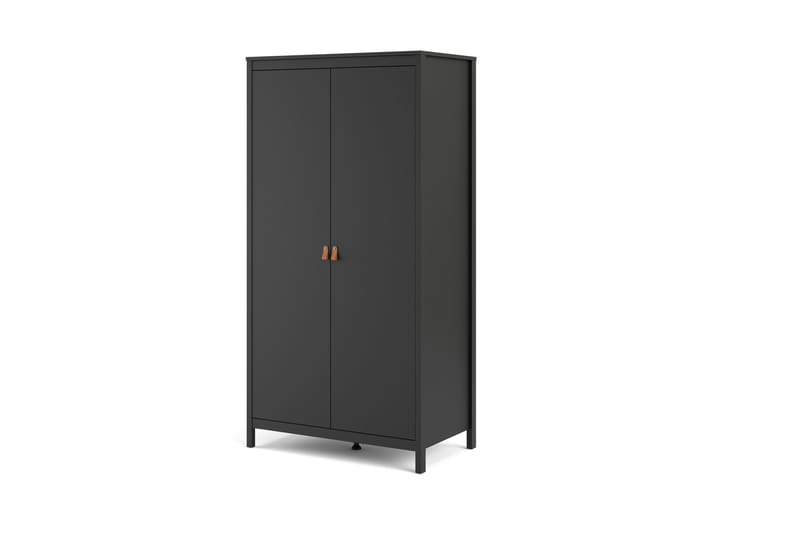 Vallvidera Garderobe 58x102 cm - Sort/Natur - Opbevaring - Tøjopbevaring - Garderobeskabe