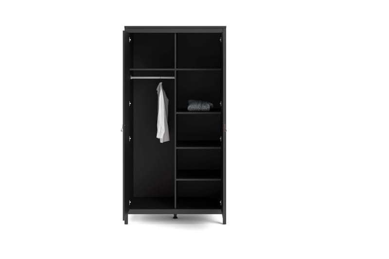 Vallvidera Garderobe 58x102 cm - Sort/Natur - Opbevaring - Tøjopbevaring - Garderobeskabe