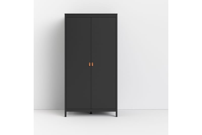 Vallvidera Garderobe 58x102 cm - Sort/Natur - Opbevaring - Tøjopbevaring - Garderobeskabe