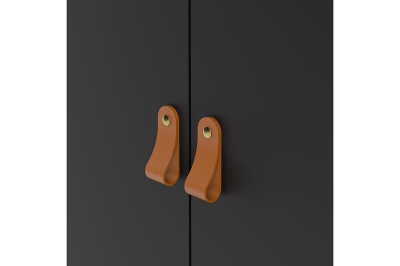 Vallvidera Garderobe 58x102 cm - Sort/Natur - Opbevaring - Tøjopbevaring - Garderobeskabe