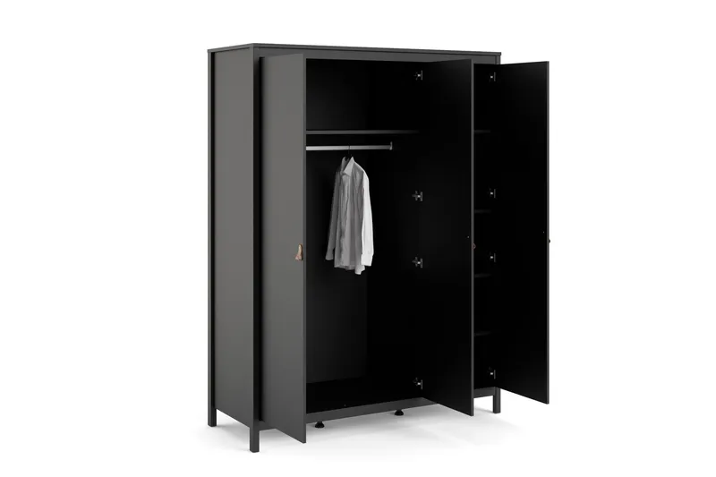 Vallvidera Garderobe 58x150 cm - Sort - Opbevaring - Tøjopbevaring - Garderobeskabe