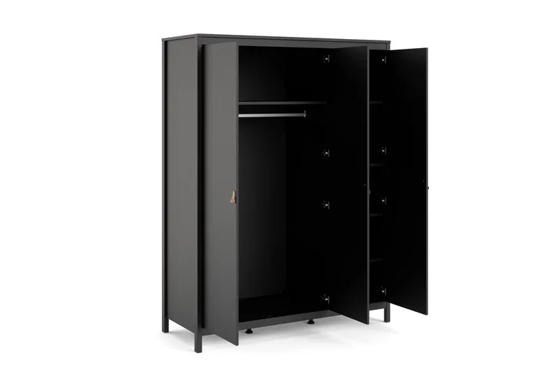 Vallvidera Garderobe 58x150 cm - Sort - Opbevaring - Tøjopbevaring - Garderobeskabe