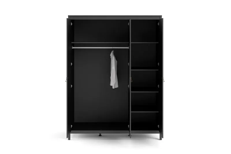 Vallvidera Garderobe 58x150 cm - Sort - Opbevaring - Tøjopbevaring - Garderobeskabe