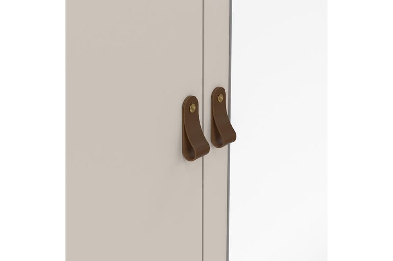 Vallvidera Garderobe med Spejl 150x199 cm - Beige - Opbevaring - Tøjopbevaring - Garderobeskabe