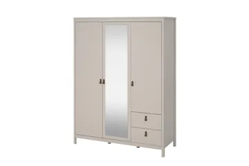 Vallvidera Garderobe med Spejl 150x199 cm - Beige - Opbevaring - Tøjopbevaring - Garderobeskabe