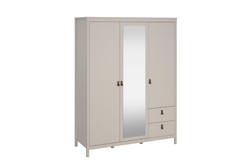 Vallvidera Garderobe med Spejl 150x199 cm - Beige - Opbevaring - Tøjopbevaring - Garderobeskabe