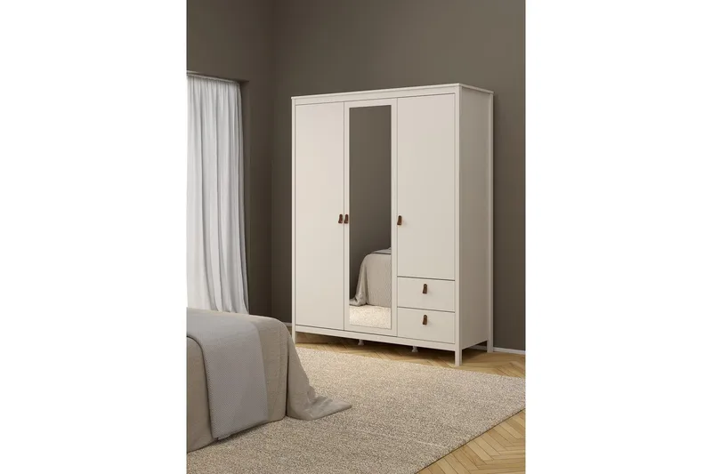 Vallvidera Garderobe med Spejl 150x199 cm - Beige - Opbevaring - Tøjopbevaring - Garderobeskabe