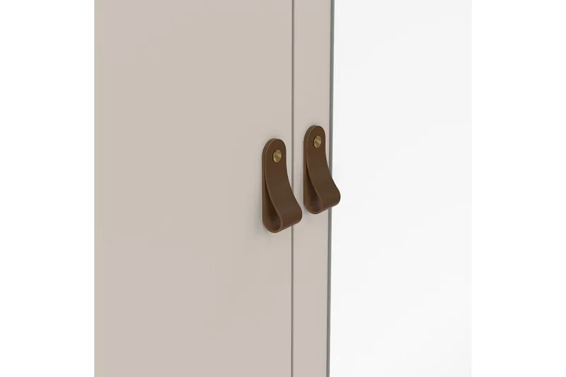 Vallvidera Garderobe med Spejl 150x199 cm - Beige - Opbevaring - Tøjopbevaring - Garderobeskabe