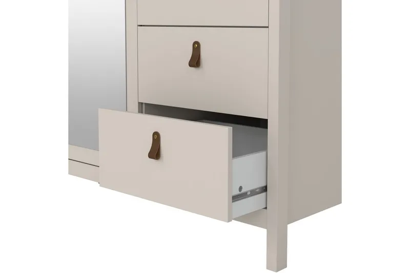 Vallvidera Garderobe med Spejl 150x199 cm - Beige - Opbevaring - Tøjopbevaring - Garderobeskabe