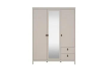 Vallvidera Garderobe med Spejl 150x199 cm - Beige - Opbevaring - Tøjopbevaring - Garderobeskabe