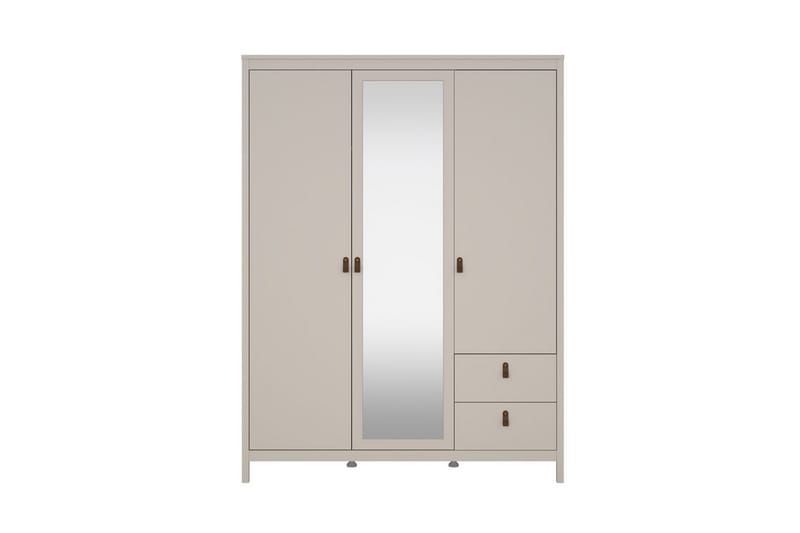 Vallvidera Garderobe med Spejl 150x199 cm - Beige - Opbevaring - Tøjopbevaring - Garderobeskabe