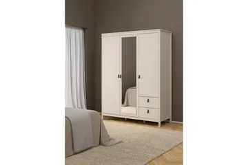 Vallvidera Garderobe med Spejl 150x199 cm - Beige - Opbevaring - Tøjopbevaring - Garderobeskabe