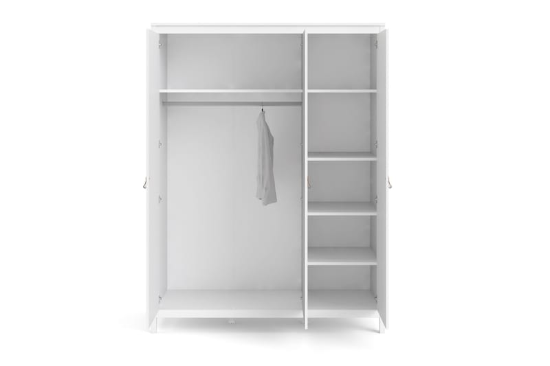 Vallvidera Garderobeskab 58x150 cm - Hvid - Opbevaring - Tøjopbevaring - Garderobeskabe