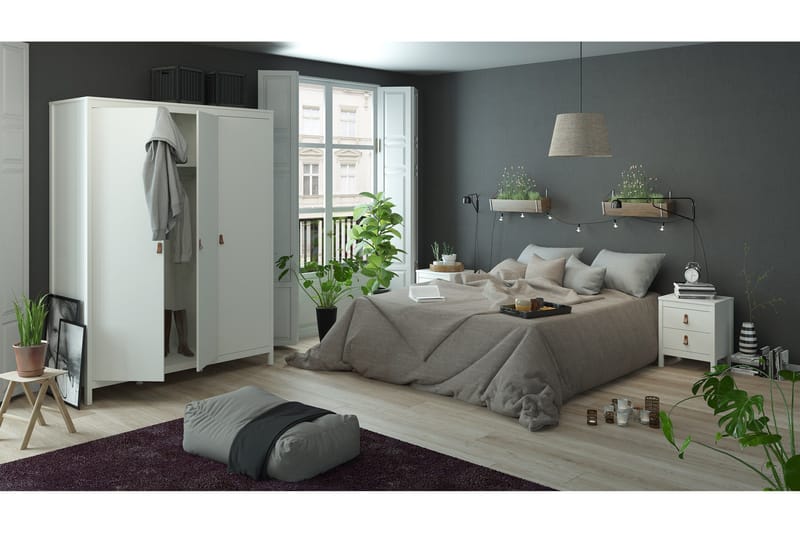 Vallvidera Garderobeskab 58x150 cm - Hvid - Opbevaring - Tøjopbevaring - Garderobeskabe